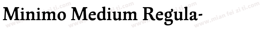 Minimo Medium Regula字体转换